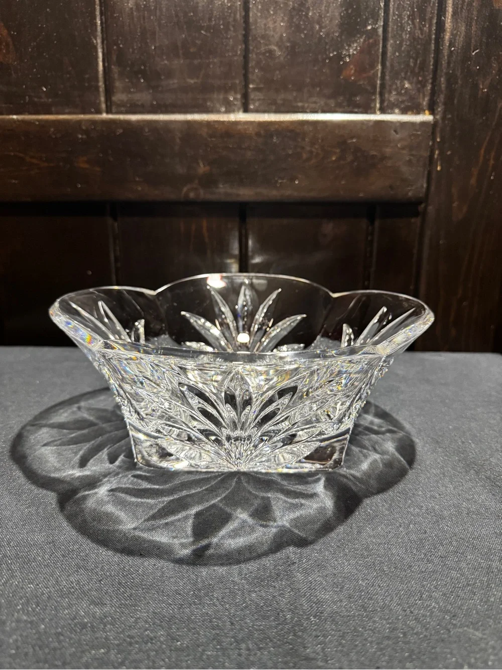Vintage Clear Crystal Serving Bowl